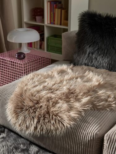 Washable Shaggy Rug Nanuk Beige 60x90 cm