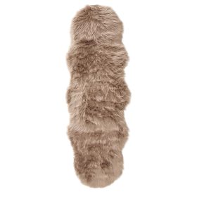 Washable Shaggy Rug Nanuk Beige 60x180 cm