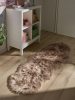 Washable Shaggy Rug Nanuk Beige 60x180 cm