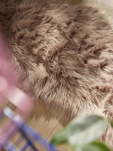 Washable Shaggy Rug Nanuk Beige 60x180 cm