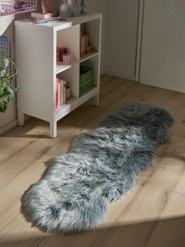 Washable Shaggy Rug Nanuk Blue 60x180 cm