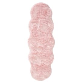 Washable Shaggy Rug Nanuk Pink 60x180 cm