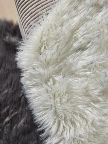 Washable Shaggy Rug Nanuk Black/White 60x90 cm