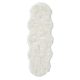 Washable Shaggy Rug Nanuk Black/White 60x180 cm