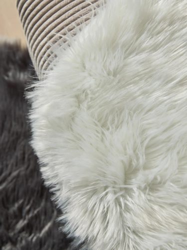 Washable Shaggy Rug Nanuk White 60x90 cm