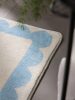 Bath Rug Frame Blue 60x120 cm