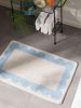 Bath Rug Frame Blue 80x150 cm