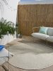 In- & Outdoor Rug Agra Cream/Blue ø 200 cm round