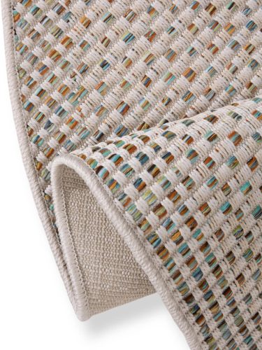 In- & Outdoor Rug Agra Cream/Blue ø 200 cm round