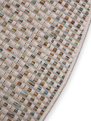 In- & Outdoor Rug Agra Cream/Blue ø 200 cm round