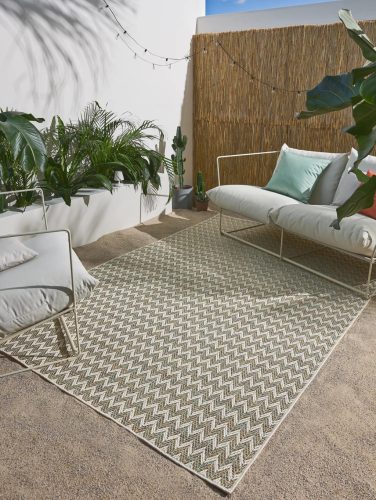 In- & Outdoor Rug Agra Blue/Cream 140x200 cm