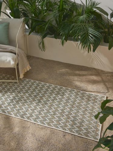 In- & Outdoor Runner Agra Blue/Cream 80x240 cm