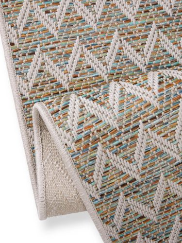 In- & Outdoor Runner Agra Blue/Cream 80x240 cm