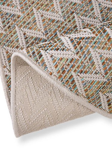 In- & Outdoor Rug Agra Blue/Cream ø 200 cm round
