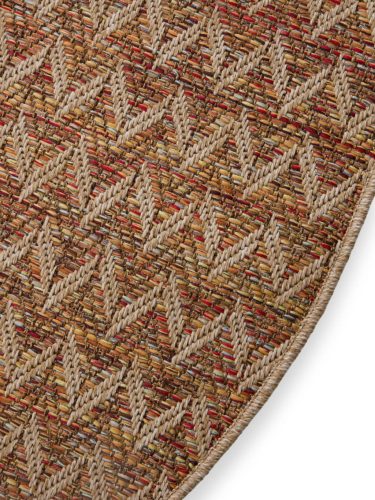 In- & Outdoor Rug Agra Beige/Multicolour ø 200 cm round
