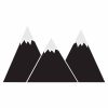 Skandináv fekete hegyek - L méretű falmatrica