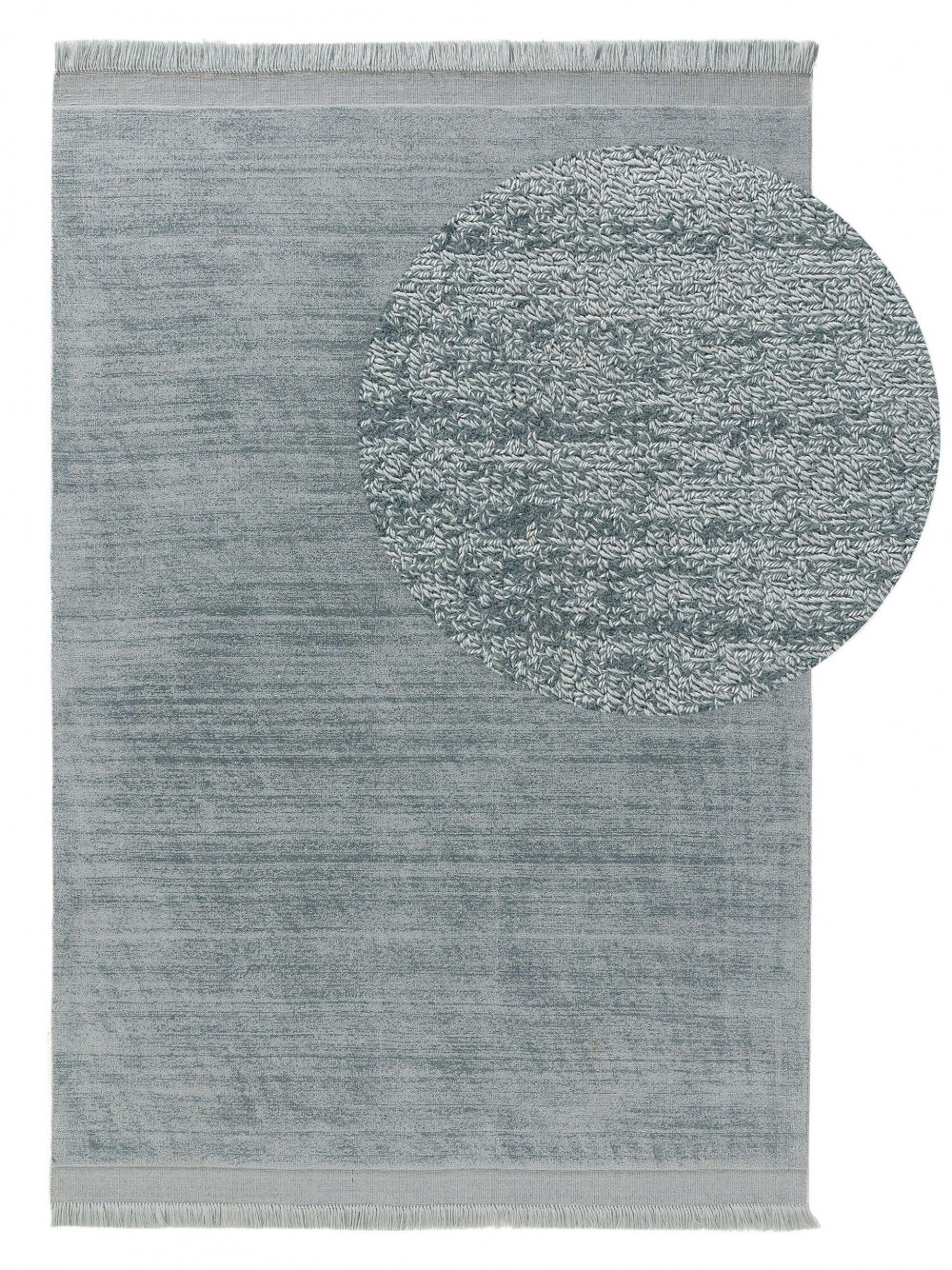 Újrahasznosított anyagból készült szőnyeg Jade türkizkék 15x15 cm Sample